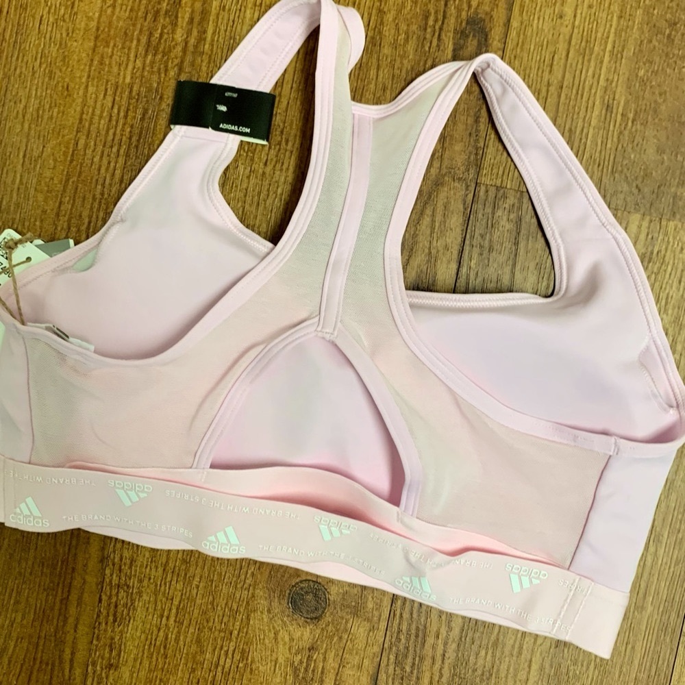 NWOT Pink Adidas Sports Bra - Picture 2 of 9